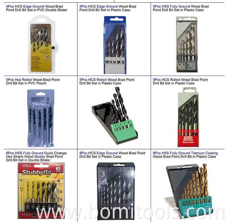 doule R hex shank drill bit set